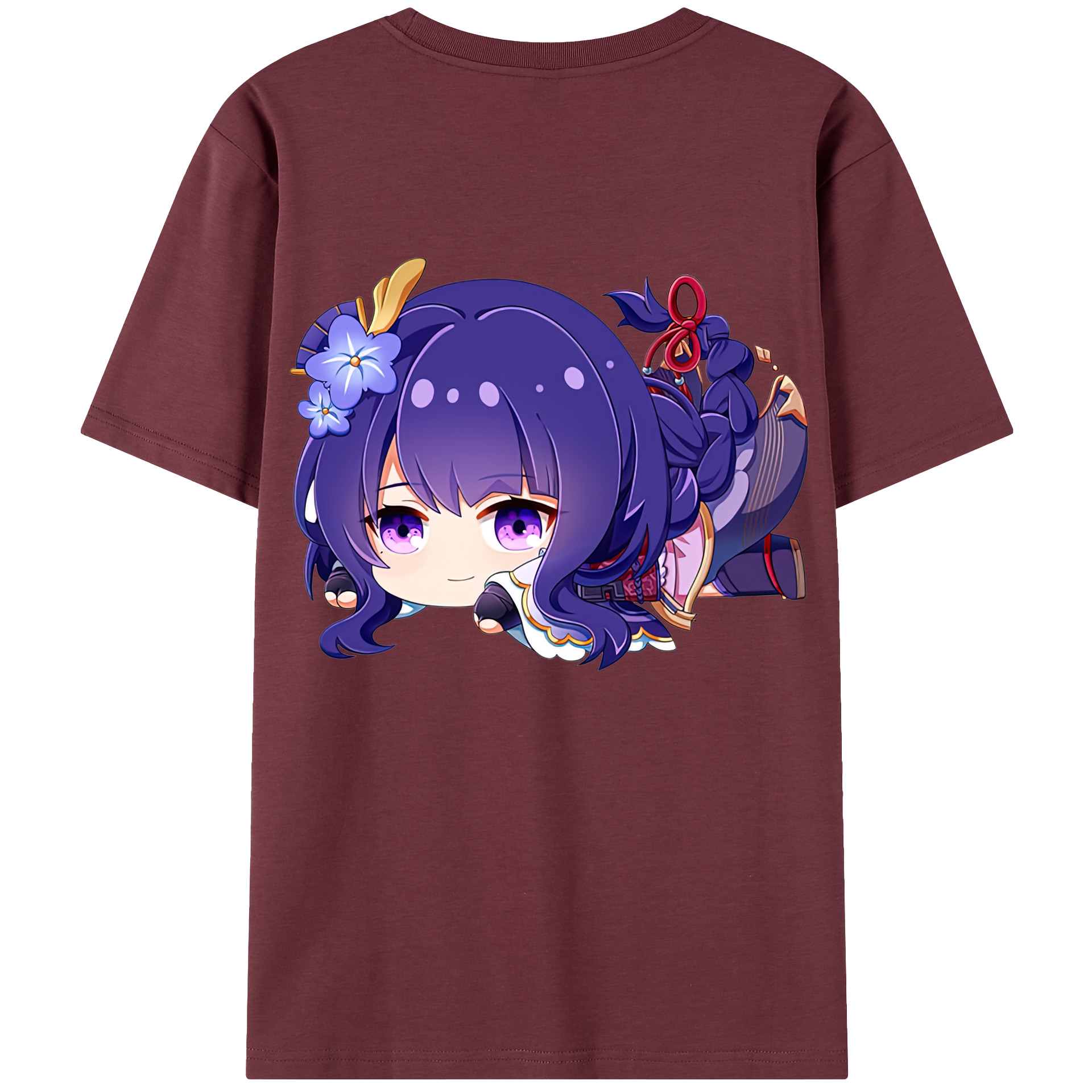 げんし神 雷電将軍 らいでんしょうぐん genshin Raiden Shogun 綿100％半袖Tシャツ（背面プリント）